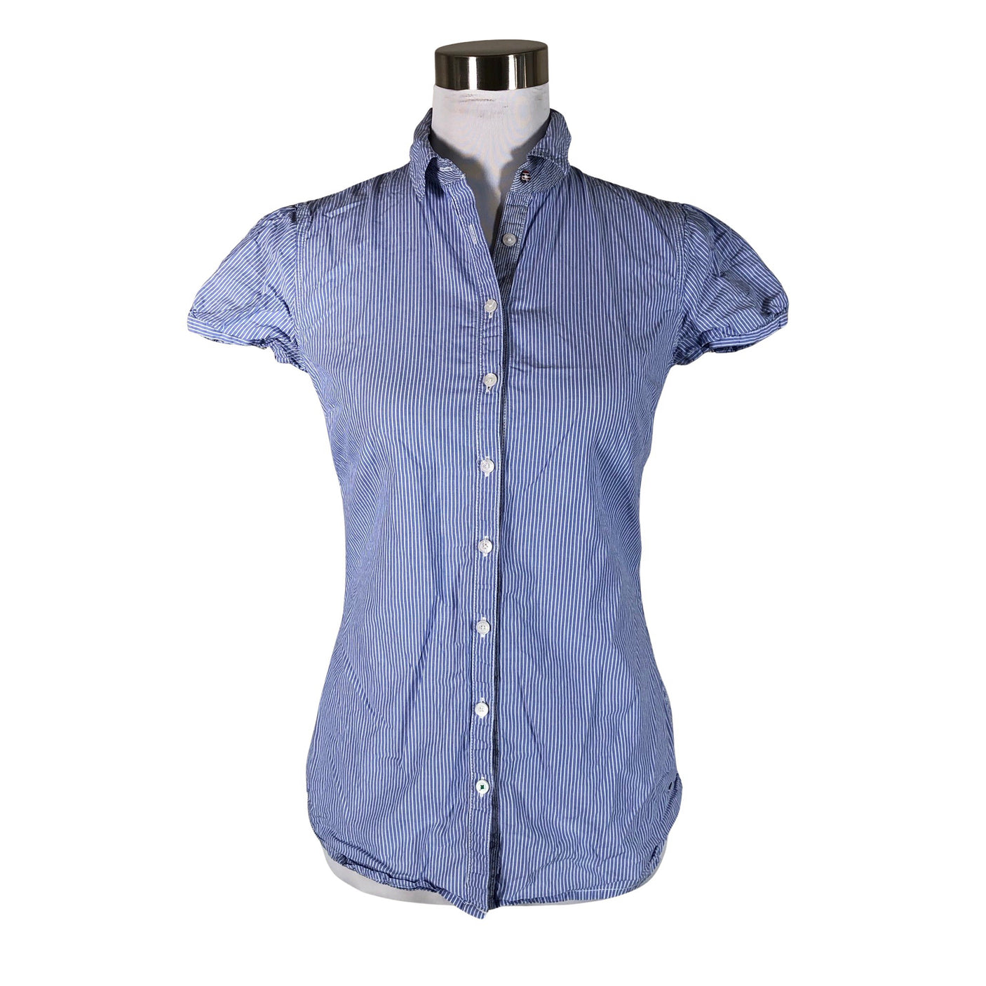 Unisex Tommy Hilfiger - Short-sleeved blouse, size 36 - Blue (1)