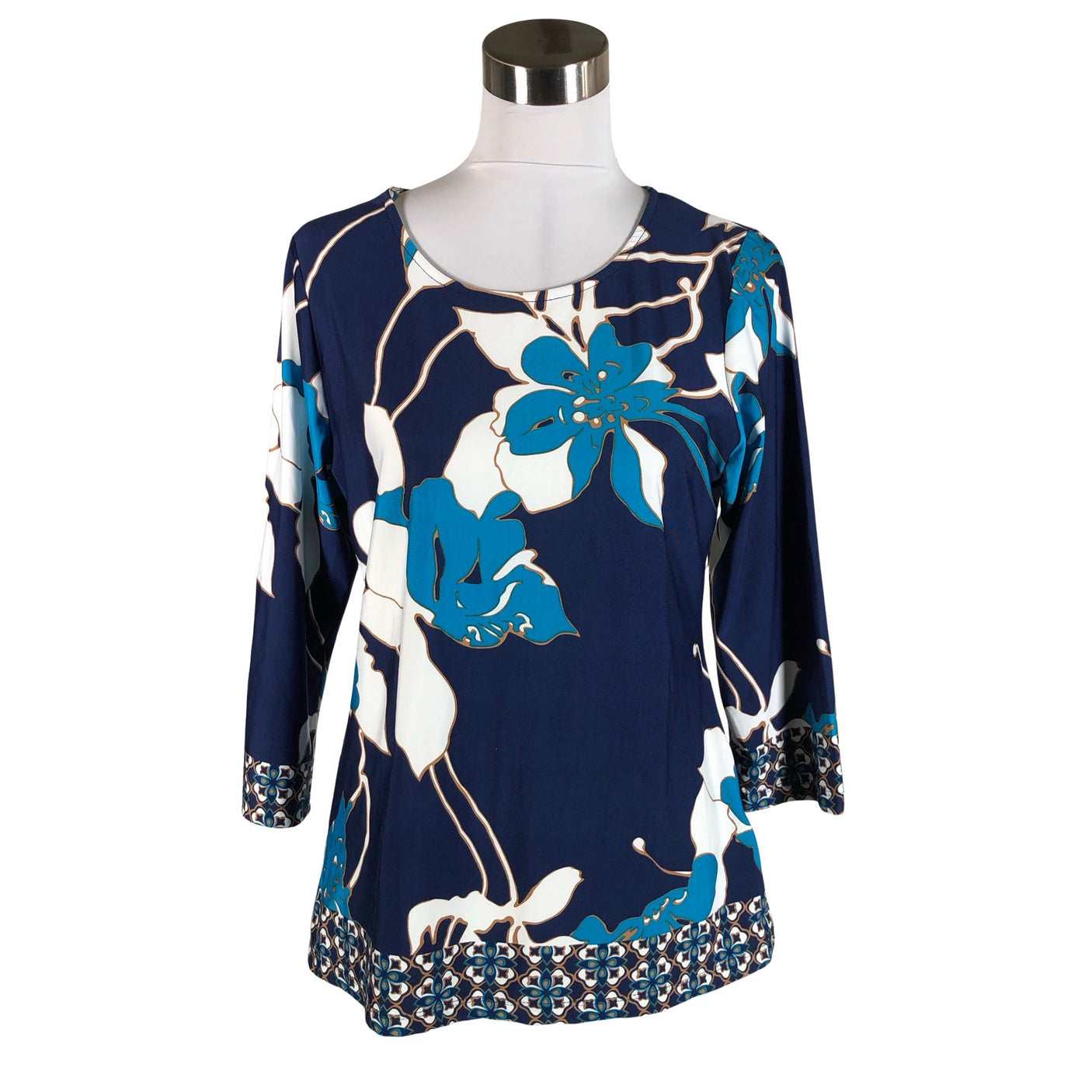 Unisex Mosaic - Tricot shirt, size 40 - Blue (1)