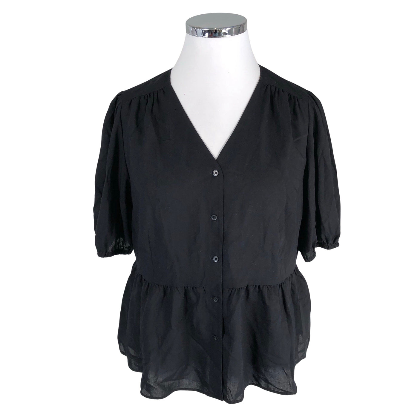 Unisex Uniqlo - Short-sleeved blouse, size 42 - Black (1)