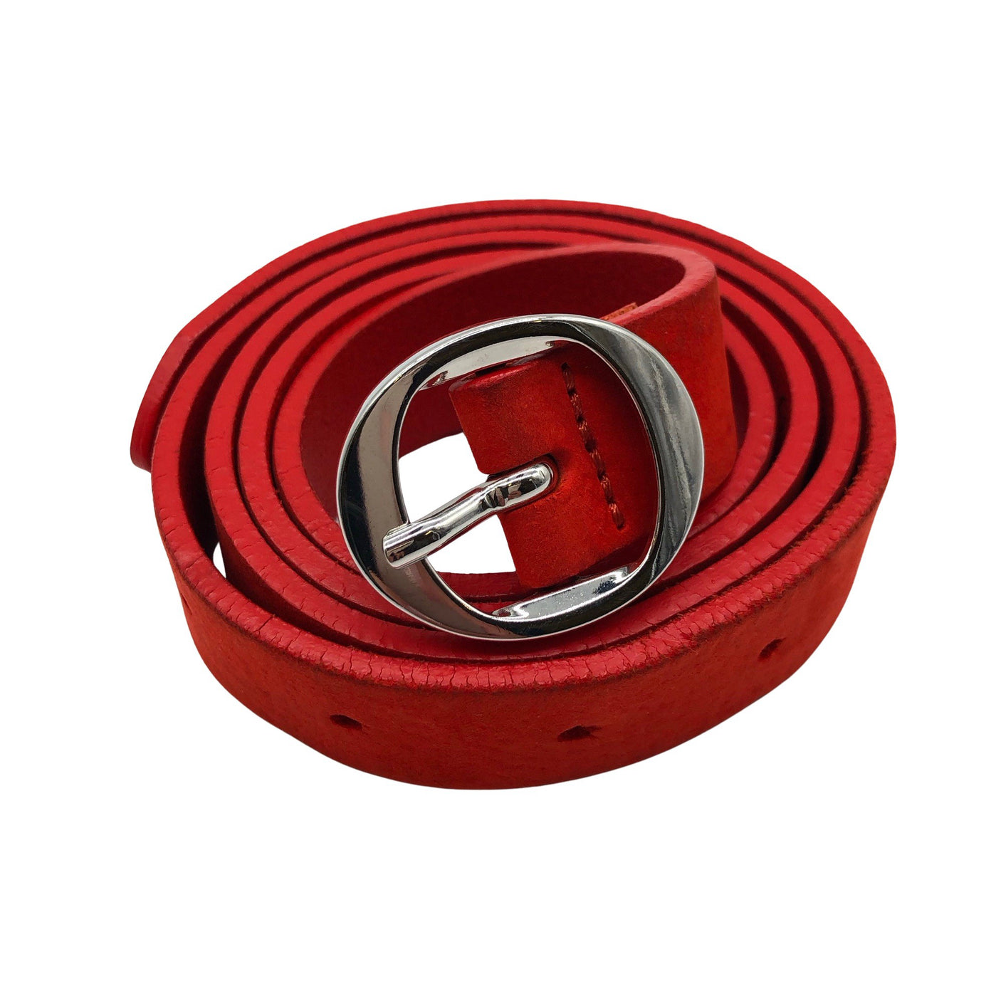 Unisex Marc O'Polo - Leather belt, size No size - Red (1)