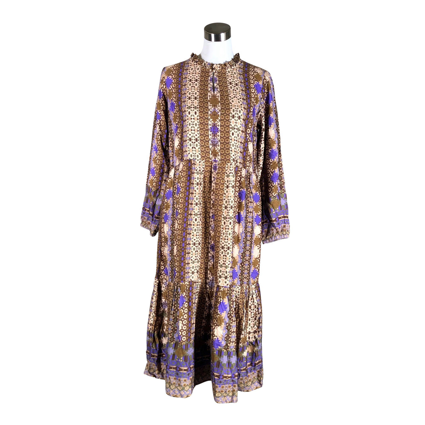 Unisex Cream - Schiffon dress, size 36 - Brown (1)