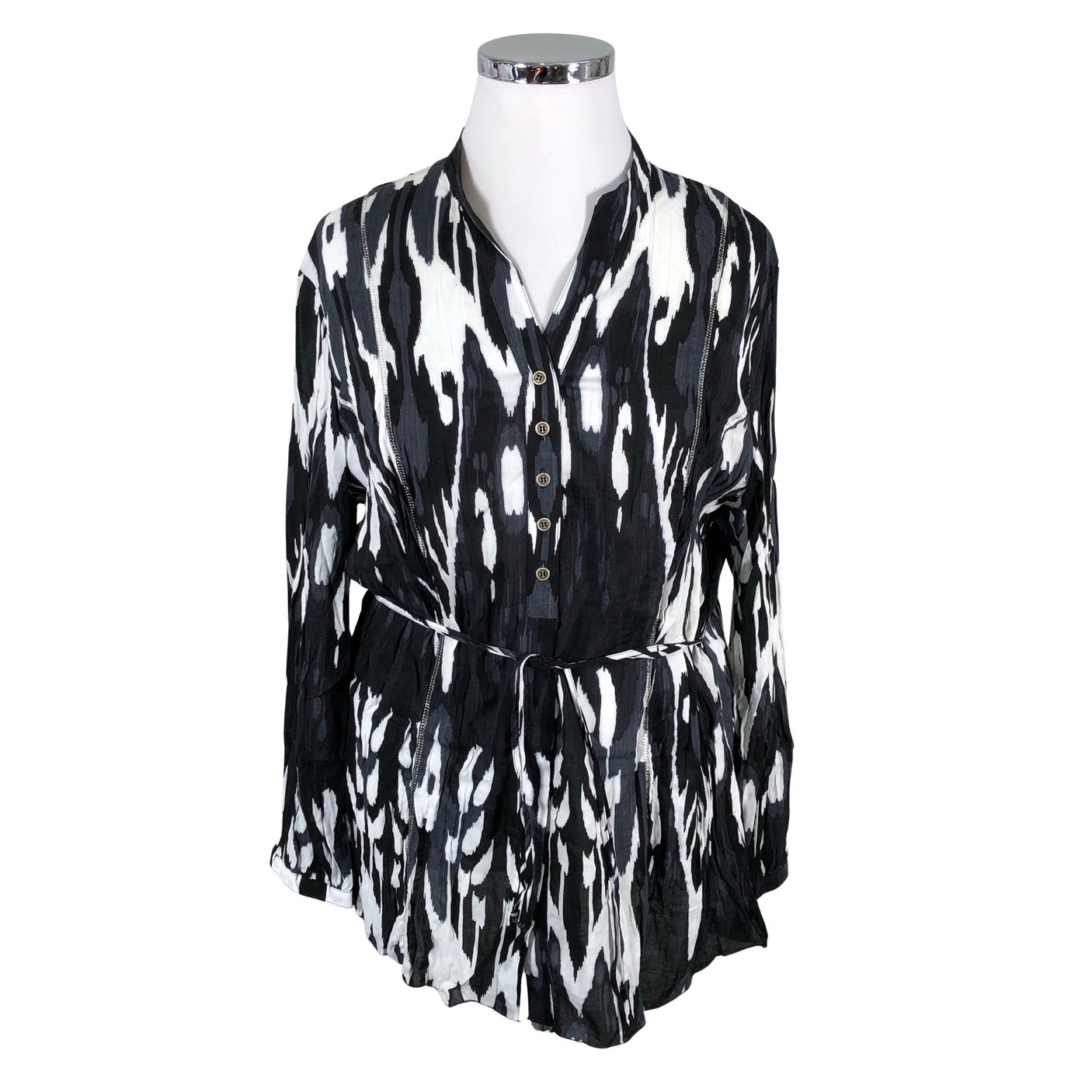 Unisex Bianca - Schiffon tunic, size 46 - Black (1)