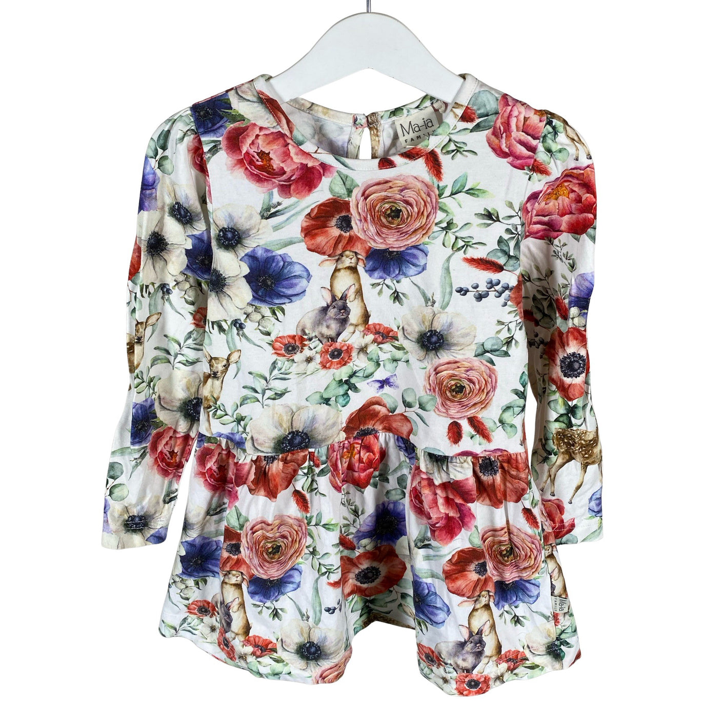 Unisex Ma-ia Family - Tricot dress, size 92 - 98 - Natural white (1)