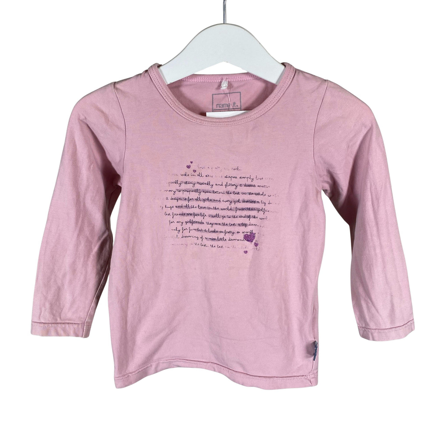 Unisex Name It - Tricot shirt, size 86 - 92 - Light pink (1)