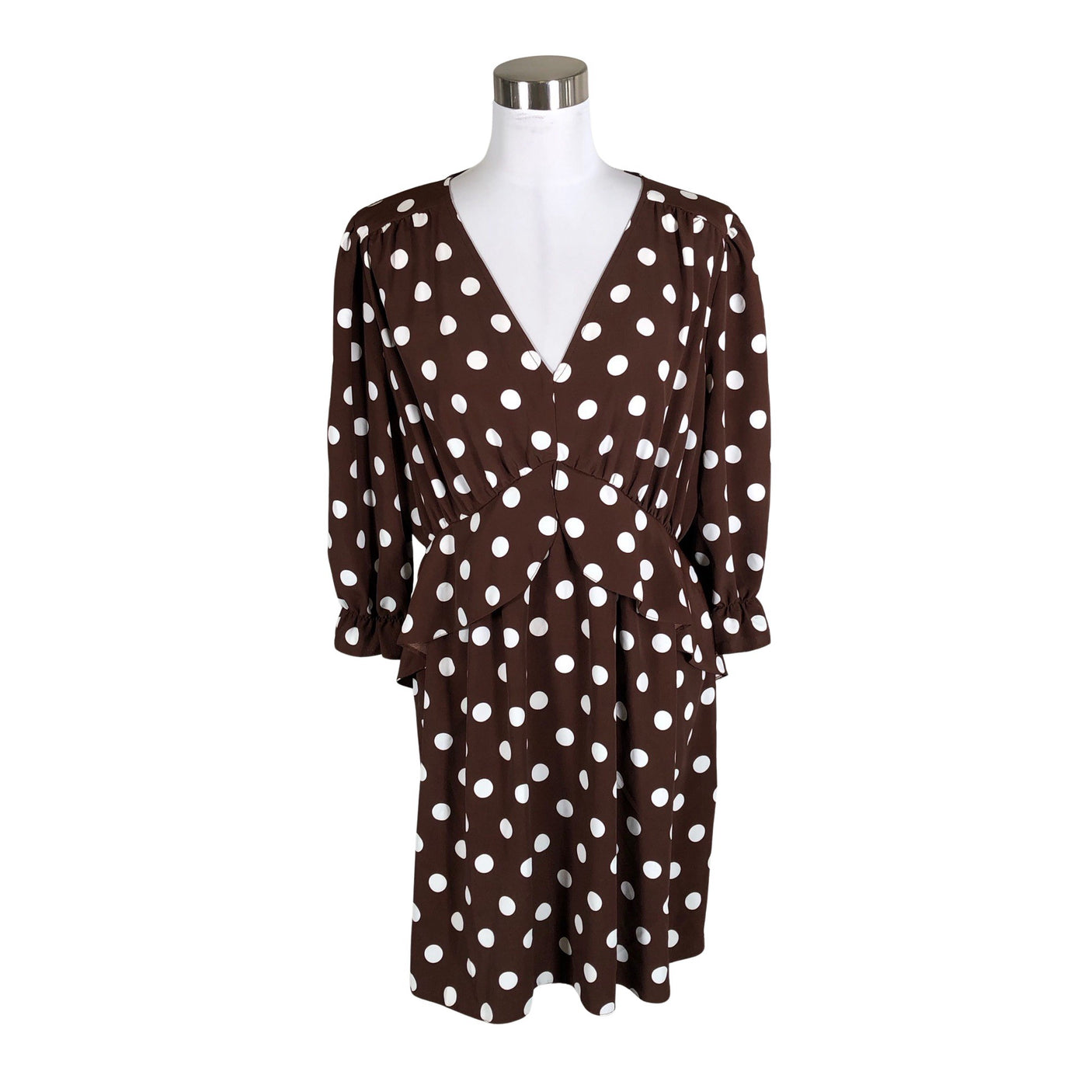 Unisex River Island - Schiffon dress, size 40 - Brown (1)