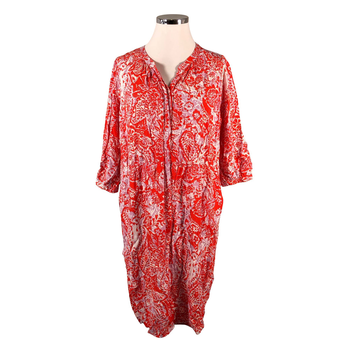 Unisex Gerry Weber - Schiffon dress, size 46 - Red (1)