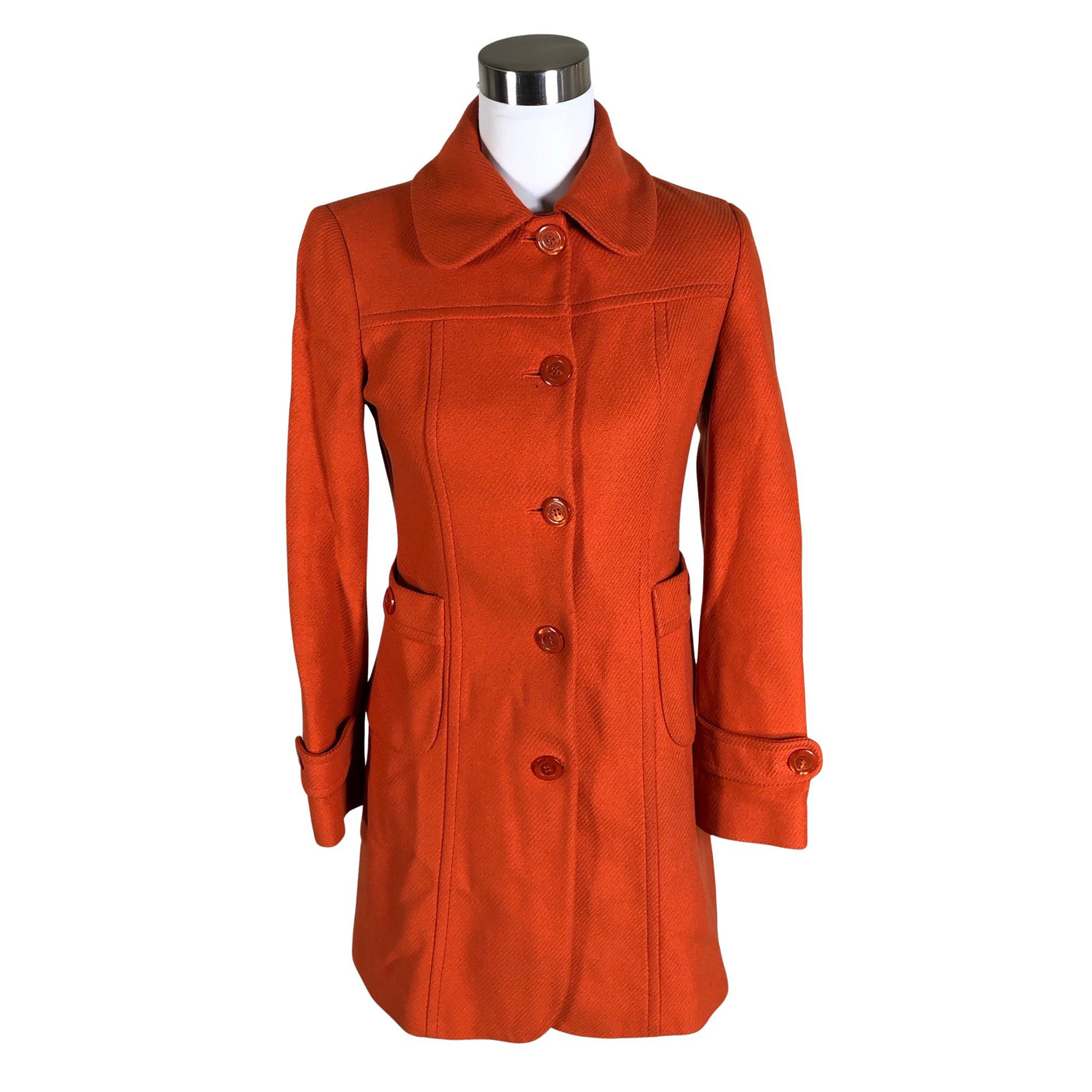 Unisex Sisley - Wool coat, size 38 - Orange (1)