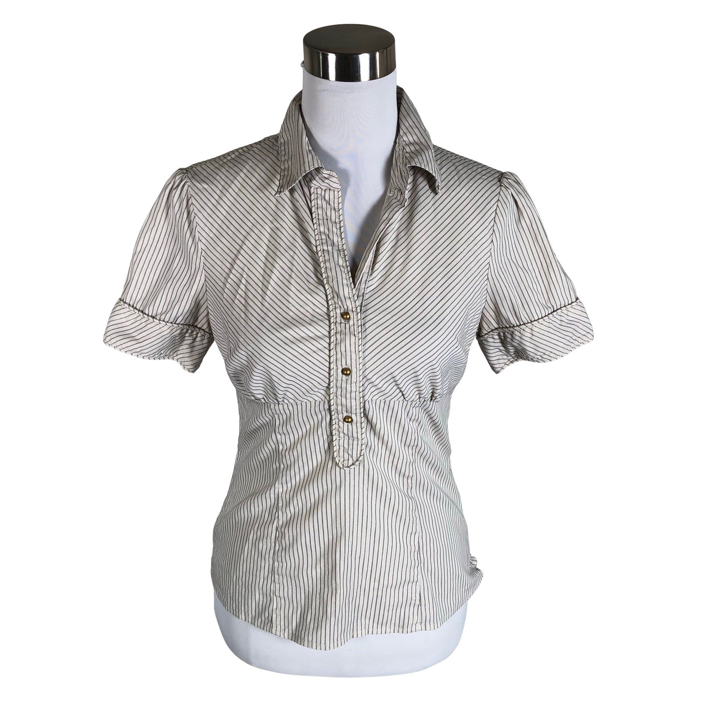 Unisex Monton - Short-sleeved blouse, size 38 - White (1)