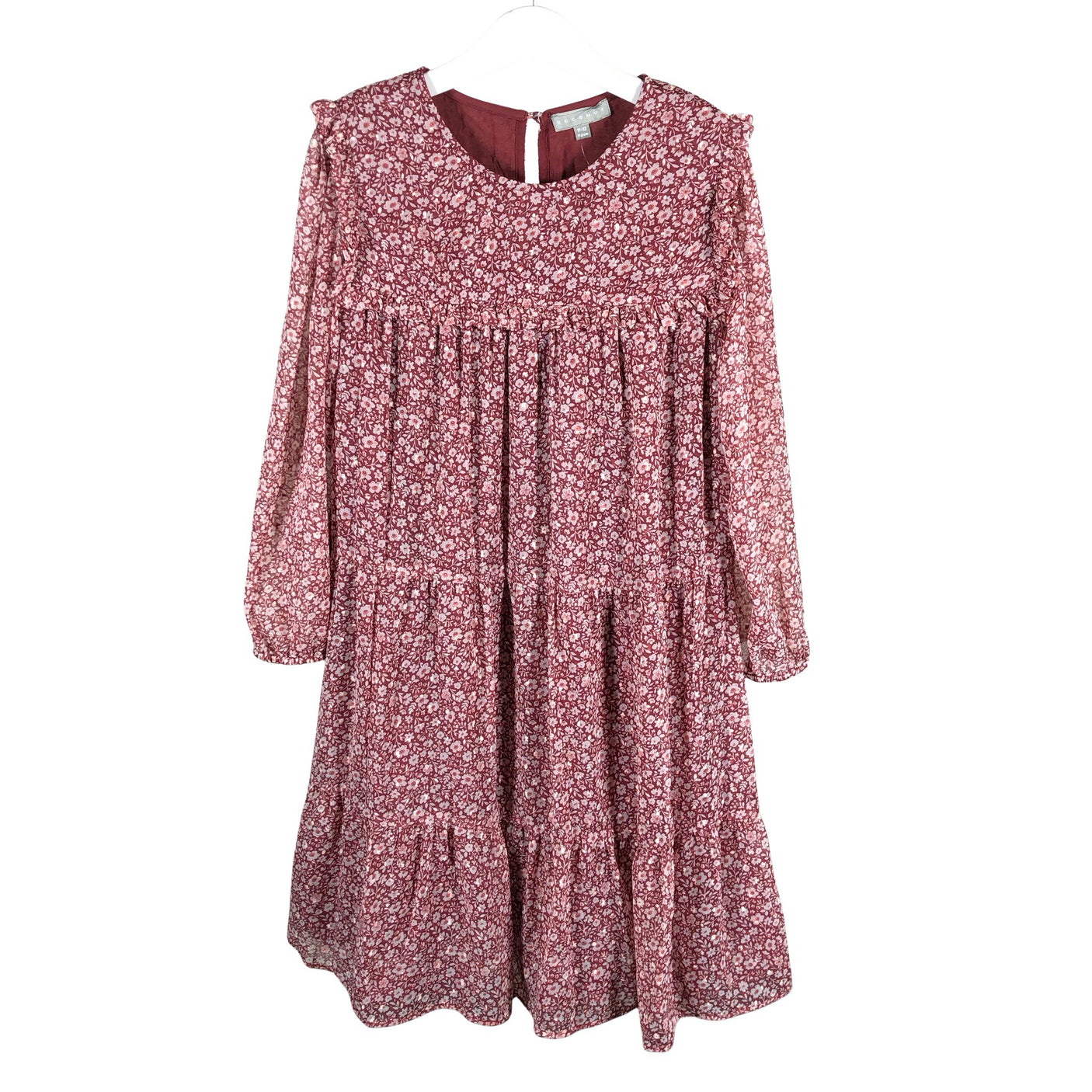 Unisex Coconut - Schiffon dress, size 146 - 152 - Wine red (1)