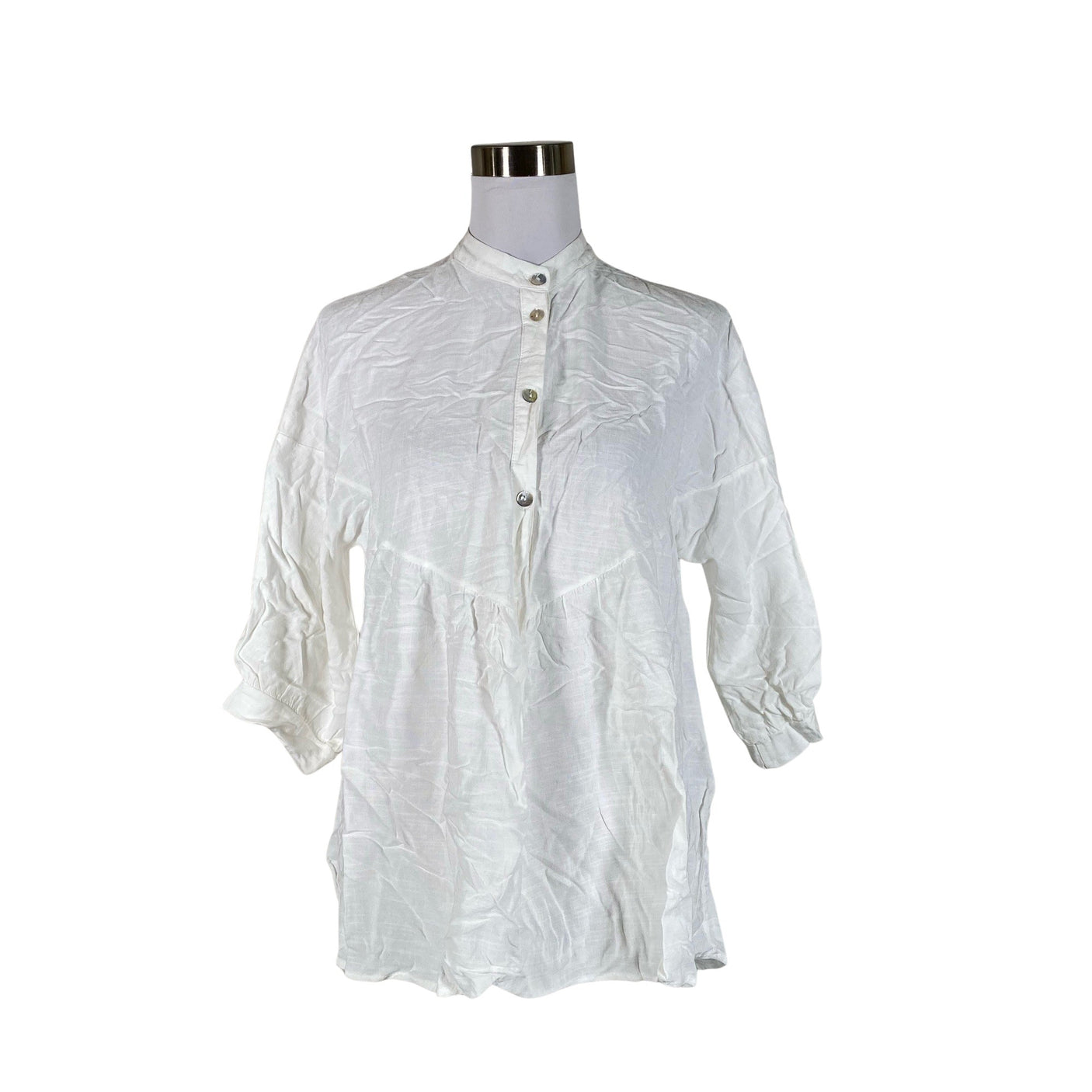 Unisex Rinascimento - Short-sleeved blouse, size 40 - Natural white (1)