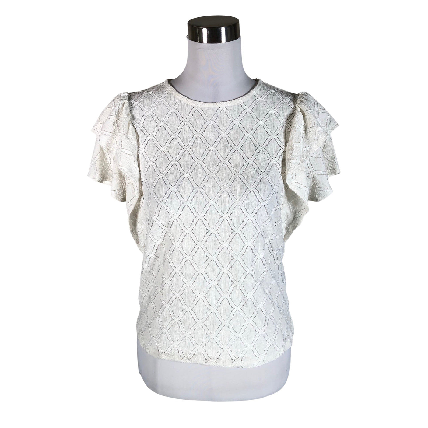 Unisex Holly & Whyte by Lindex - Short-sleeved blouse, size 38 - Natural white (1)