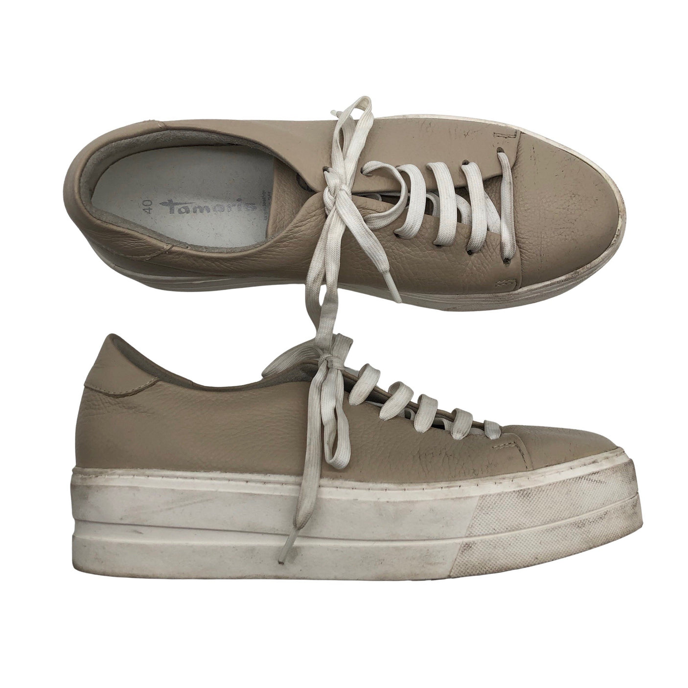 Unisex Tamaris - Casual sneakers, size 40 - Beige (1)