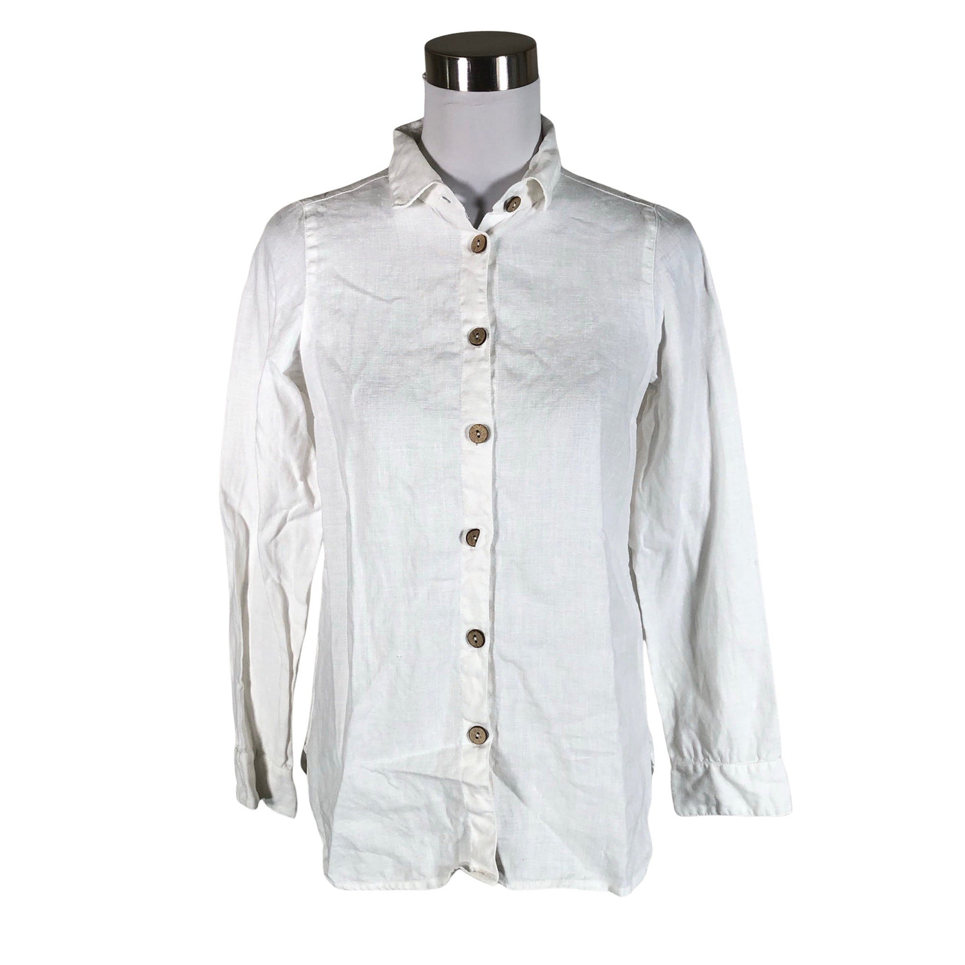 Unisex Bypias - Collared shirt, size 34 - White (1)