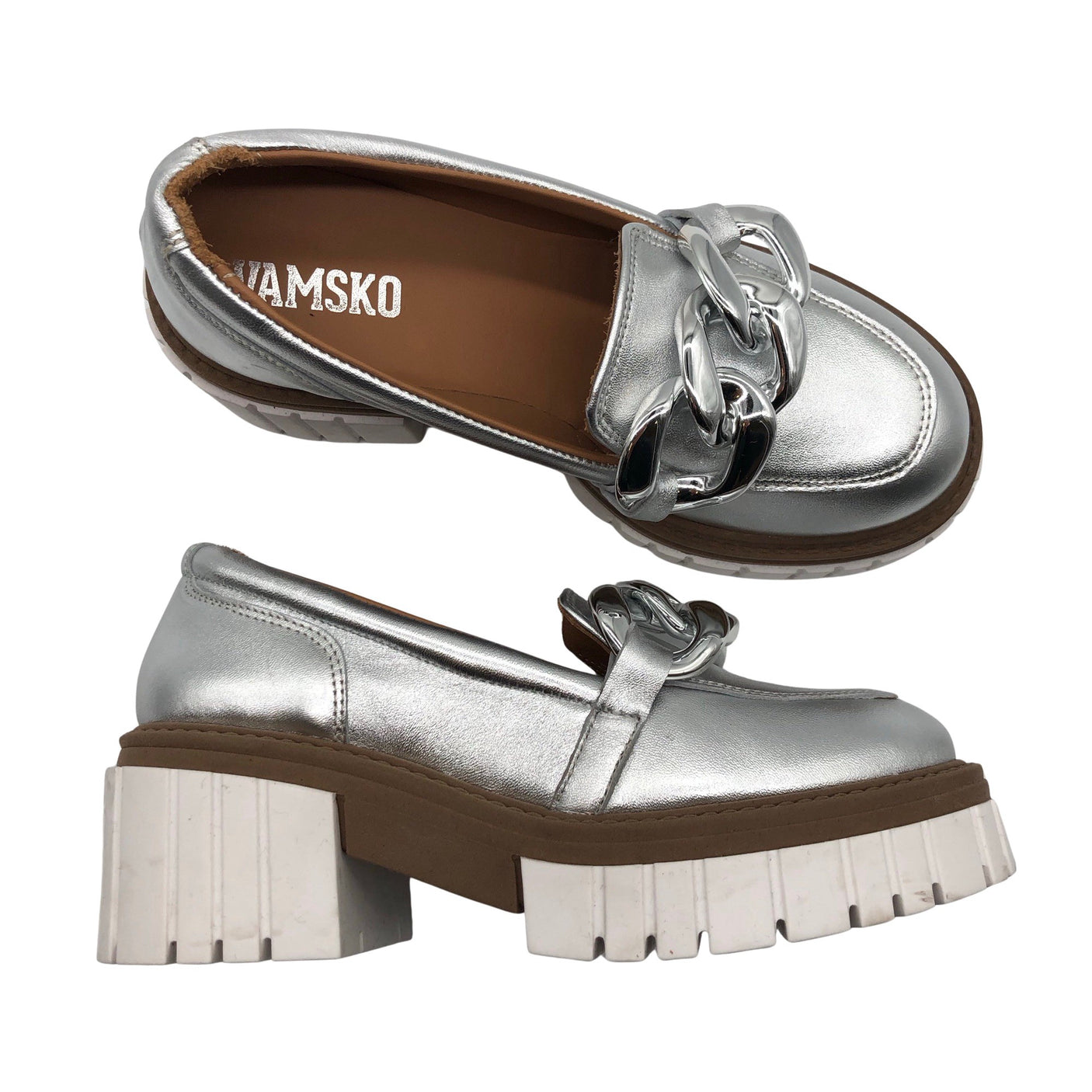 Unisex Vamsko - Loafers, size 36 - Silver (1)