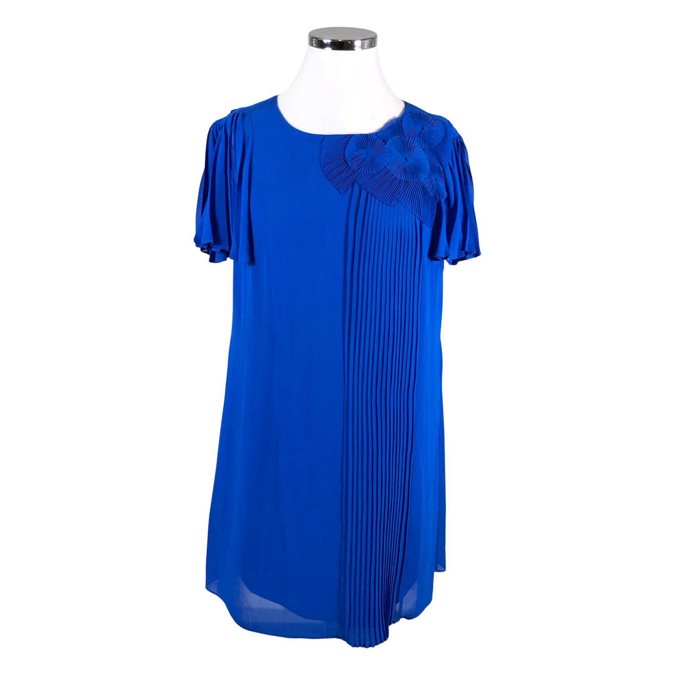 Unisex Monsoon - Schiffon dress, size 46 - Blue (1)