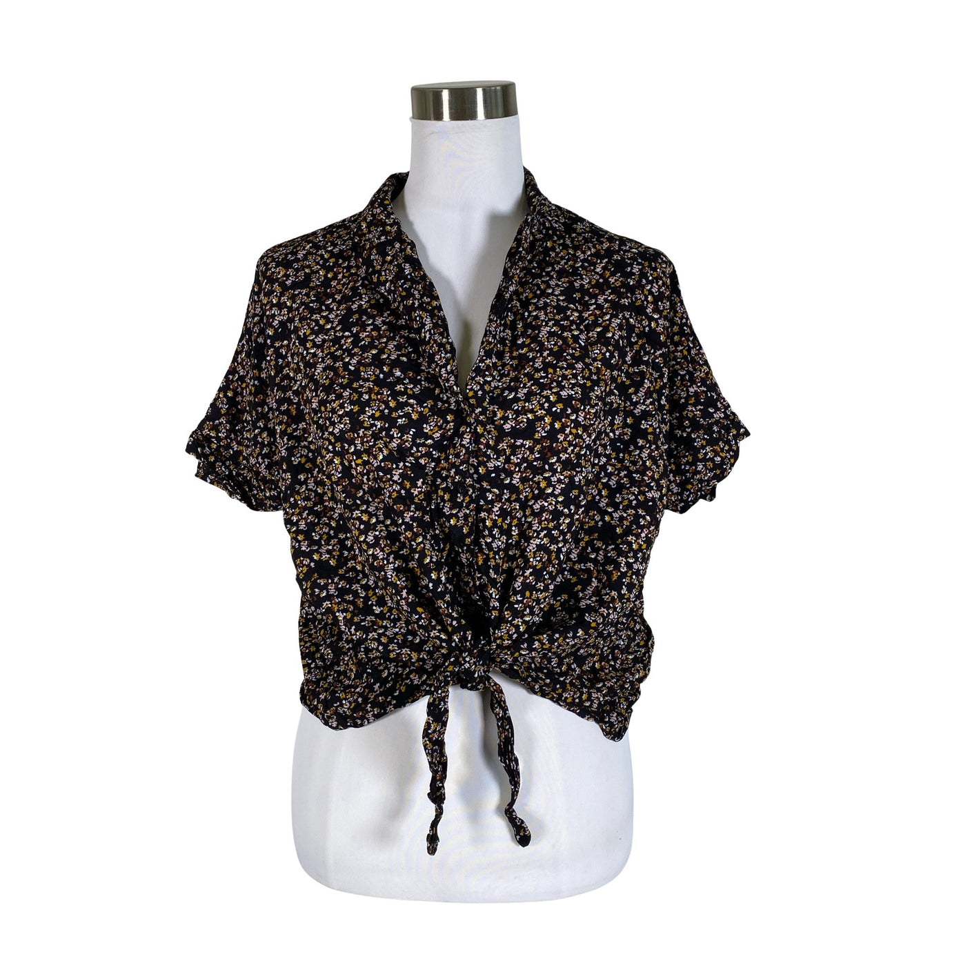 Unisex Lindex - Short-sleeved blouse, size 38 - Black (1)