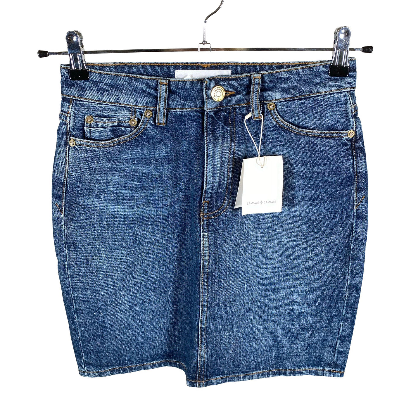 Unisex Samsoe&Samsoe - Denim skirt, size 36 - Blue (1)