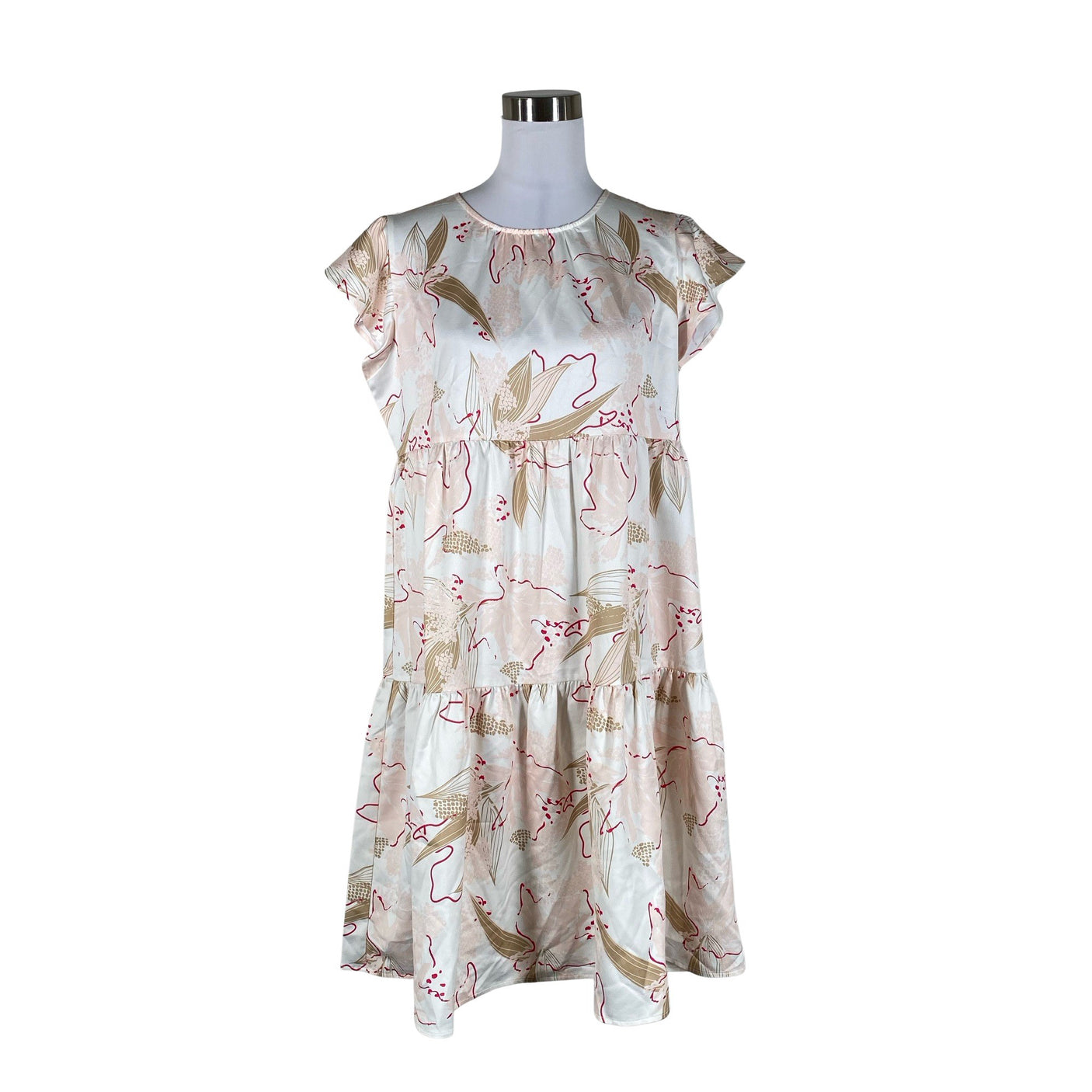 Unisex Luhta - Schiffon dress, size 40 - Light pink (1)