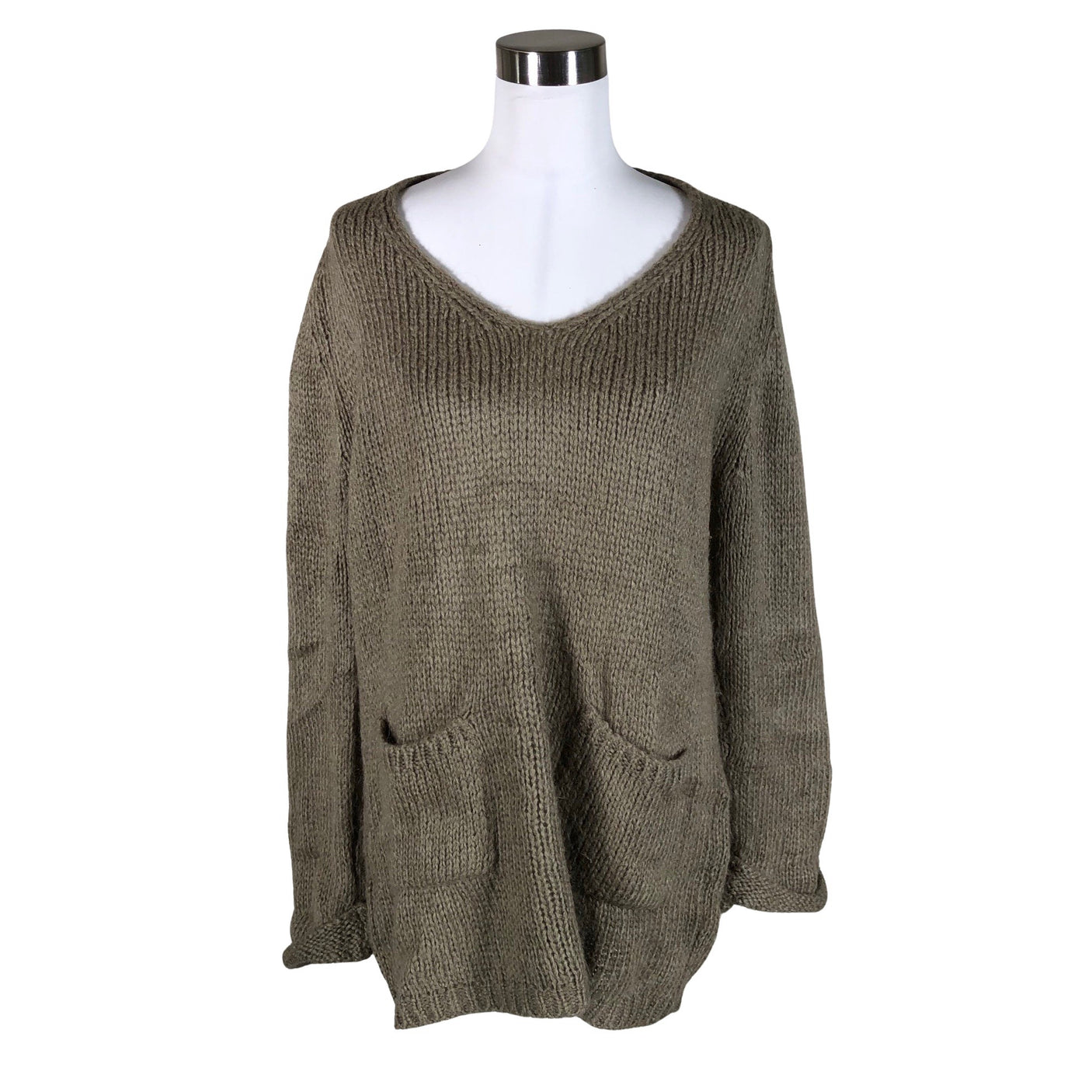 Unisex Bohemiana - Knit tunic, size 38 - Brown (1)