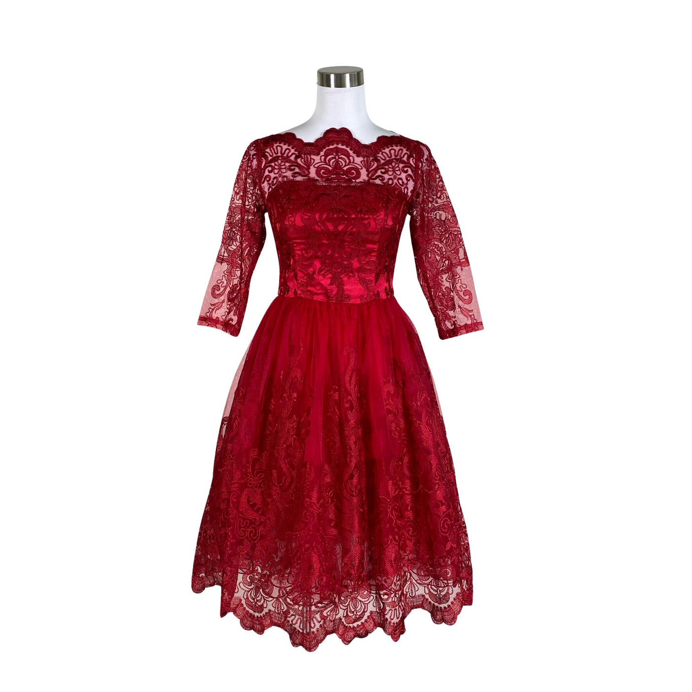 Unisex Chi Chi London - Party dress, size 36 - Red (1)