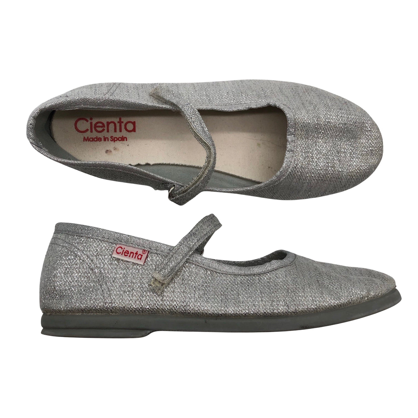 Unisex Cienta - Festive ballerinas, size 35 - Silver (1)