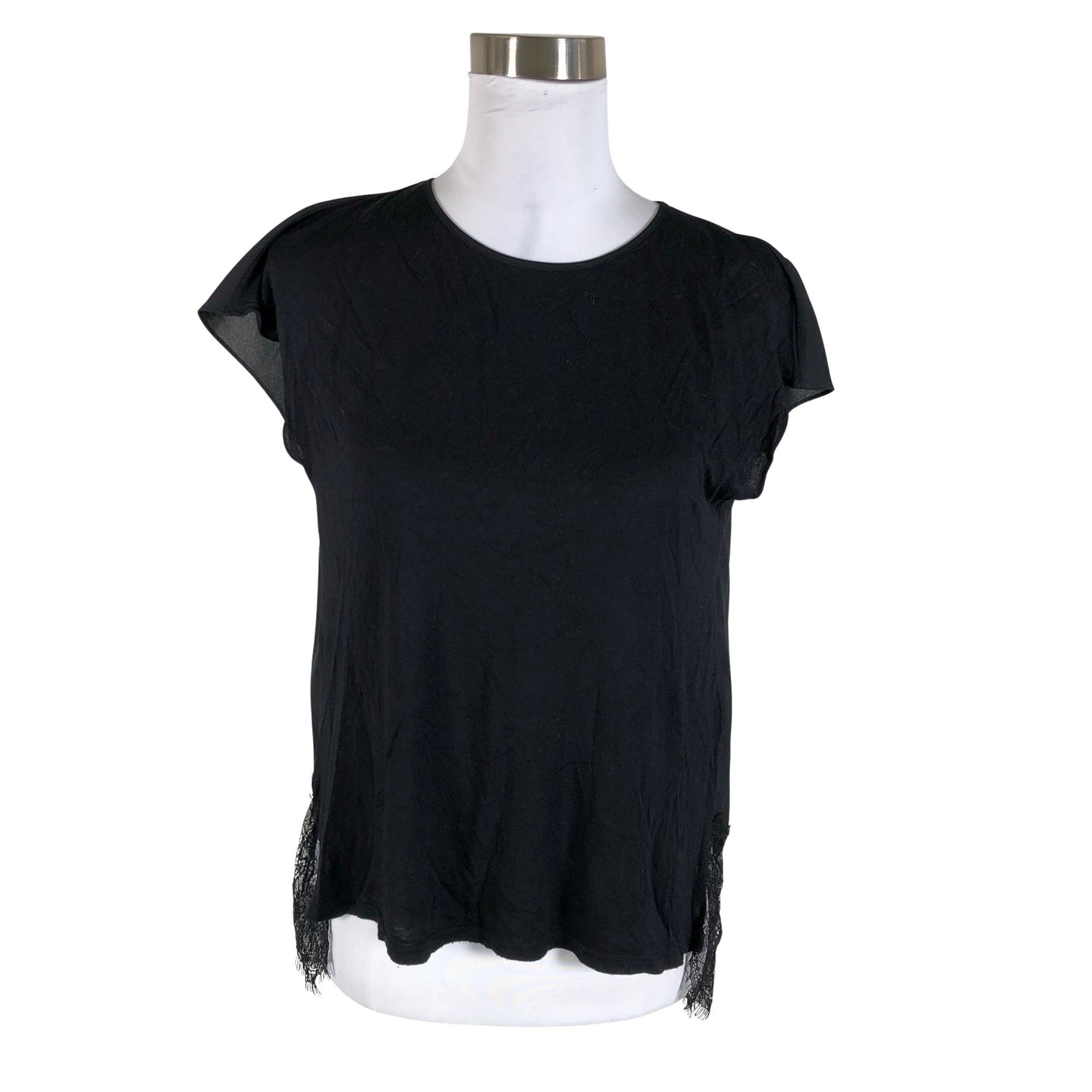 Unisex Massimo Dutti - Short-sleeved blouse, size 36 - Black (1)