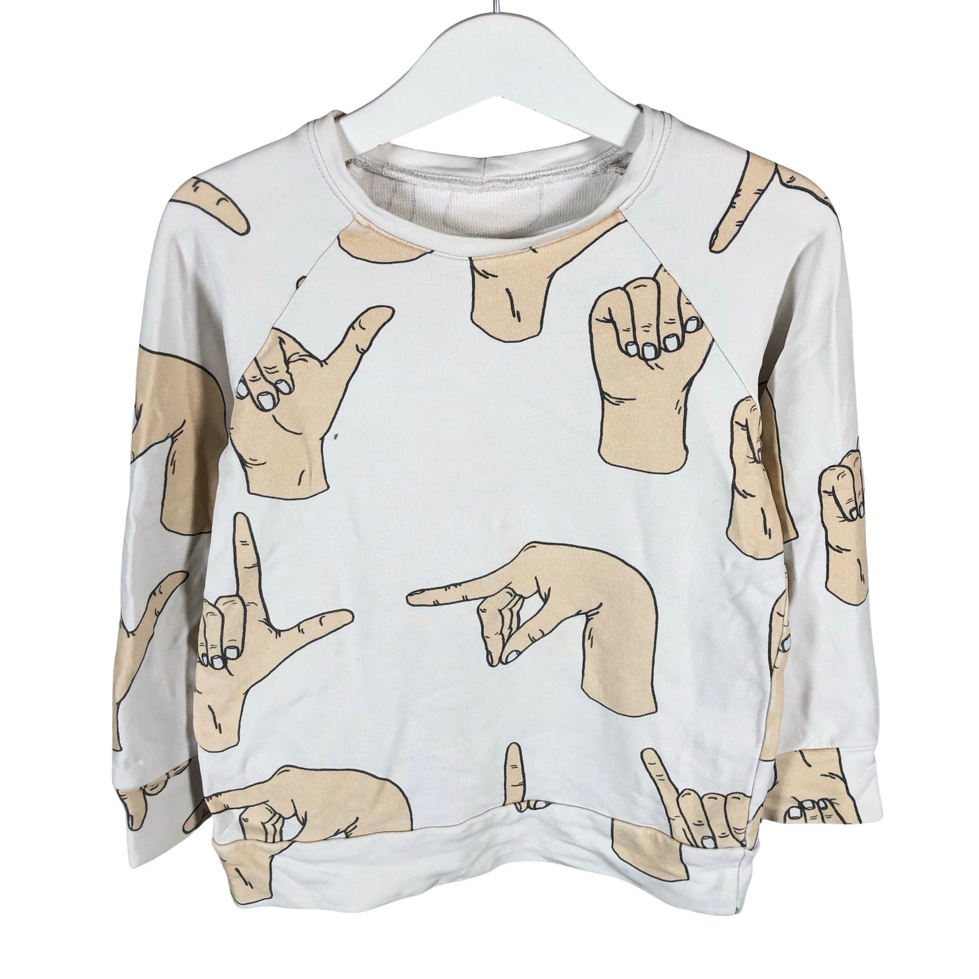 Unisex Handmade - Sweatshirt, size 104 - 110 - White (1)