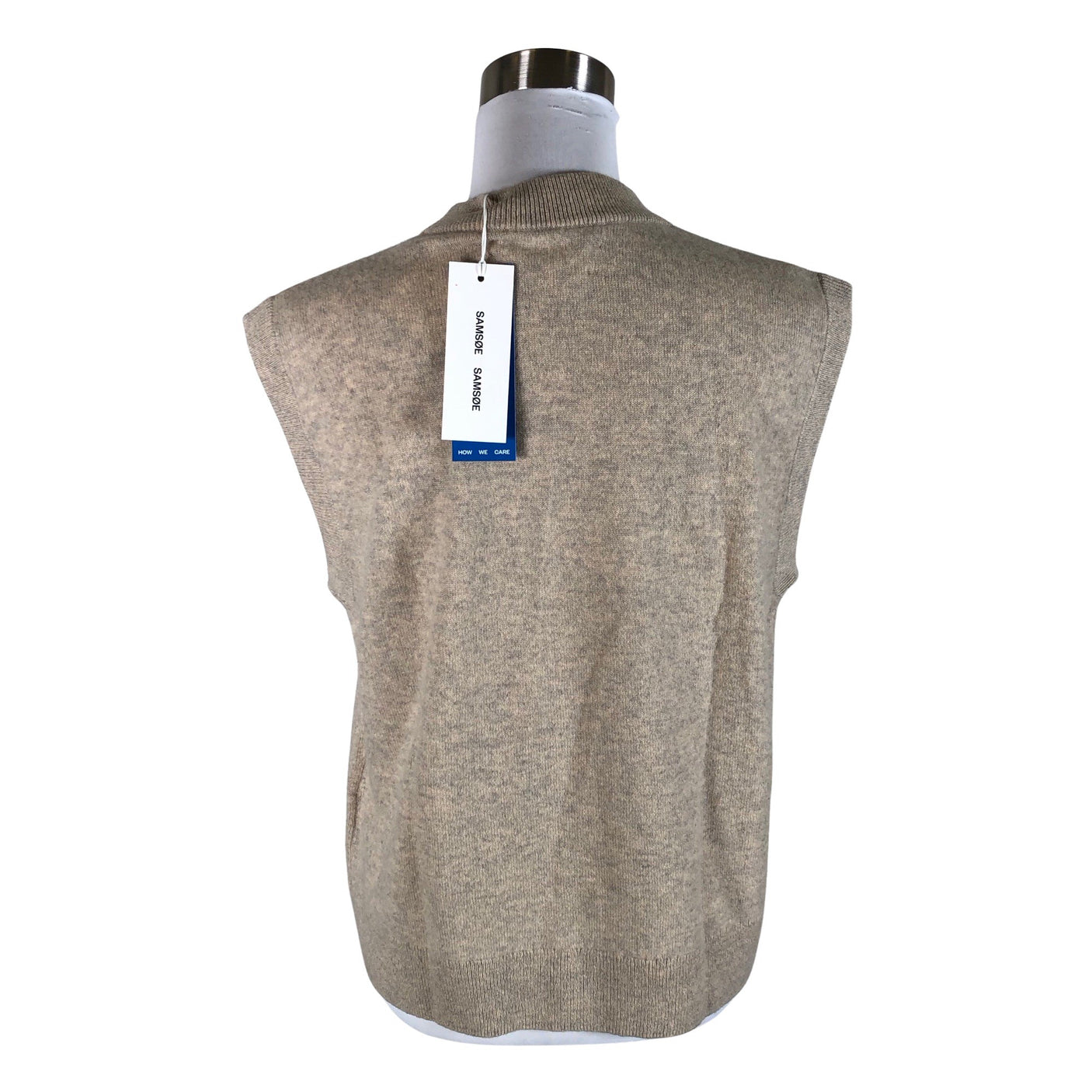 Unisex Samsoe&Samsoe - Knit vest, size 34 - Brown (2)