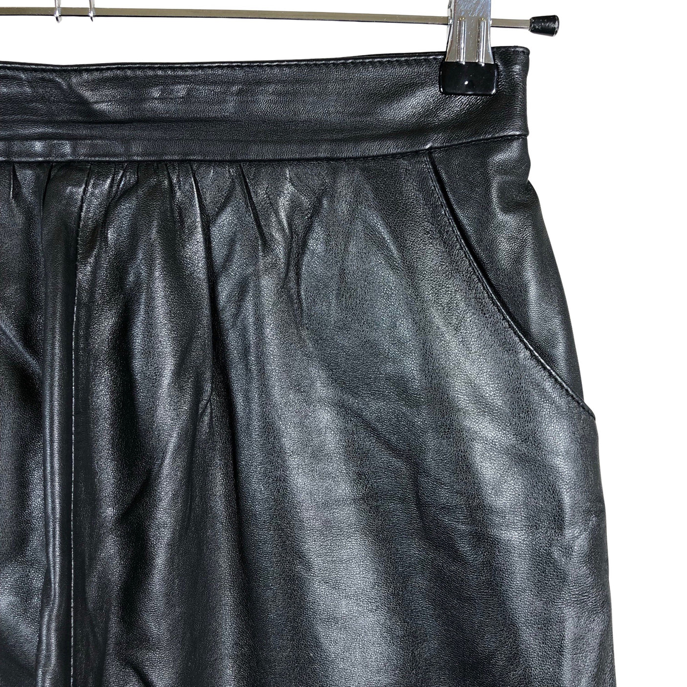 Unisex Friitala - Leather skirt, size 38 - Black (3)