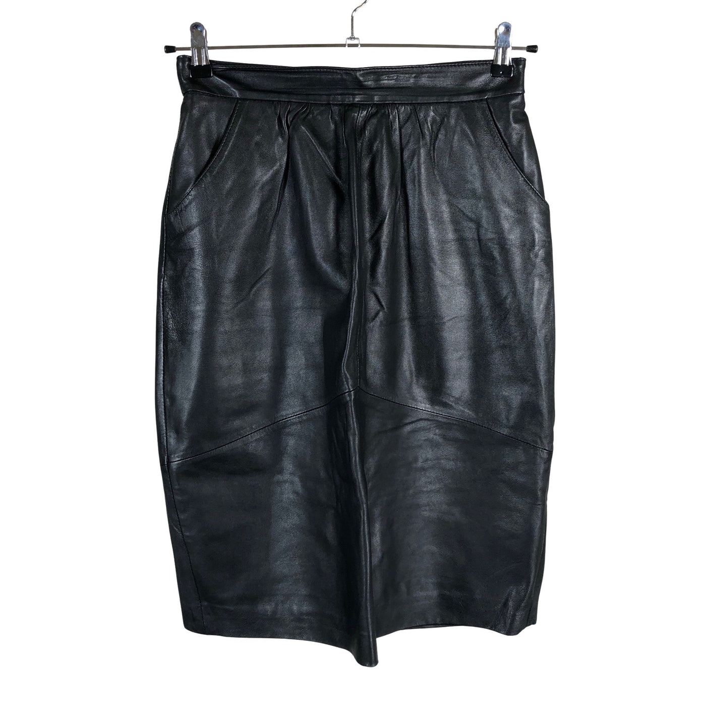 Unisex Friitala - Leather skirt, size 38 - Black (1)