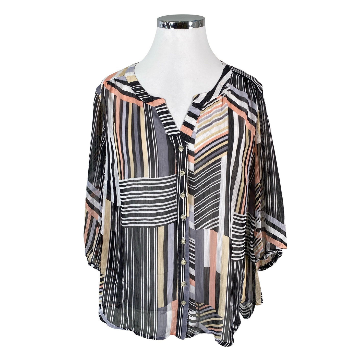 Unisex Ulla Popken - Blouse, size 46 - Light pink (1)