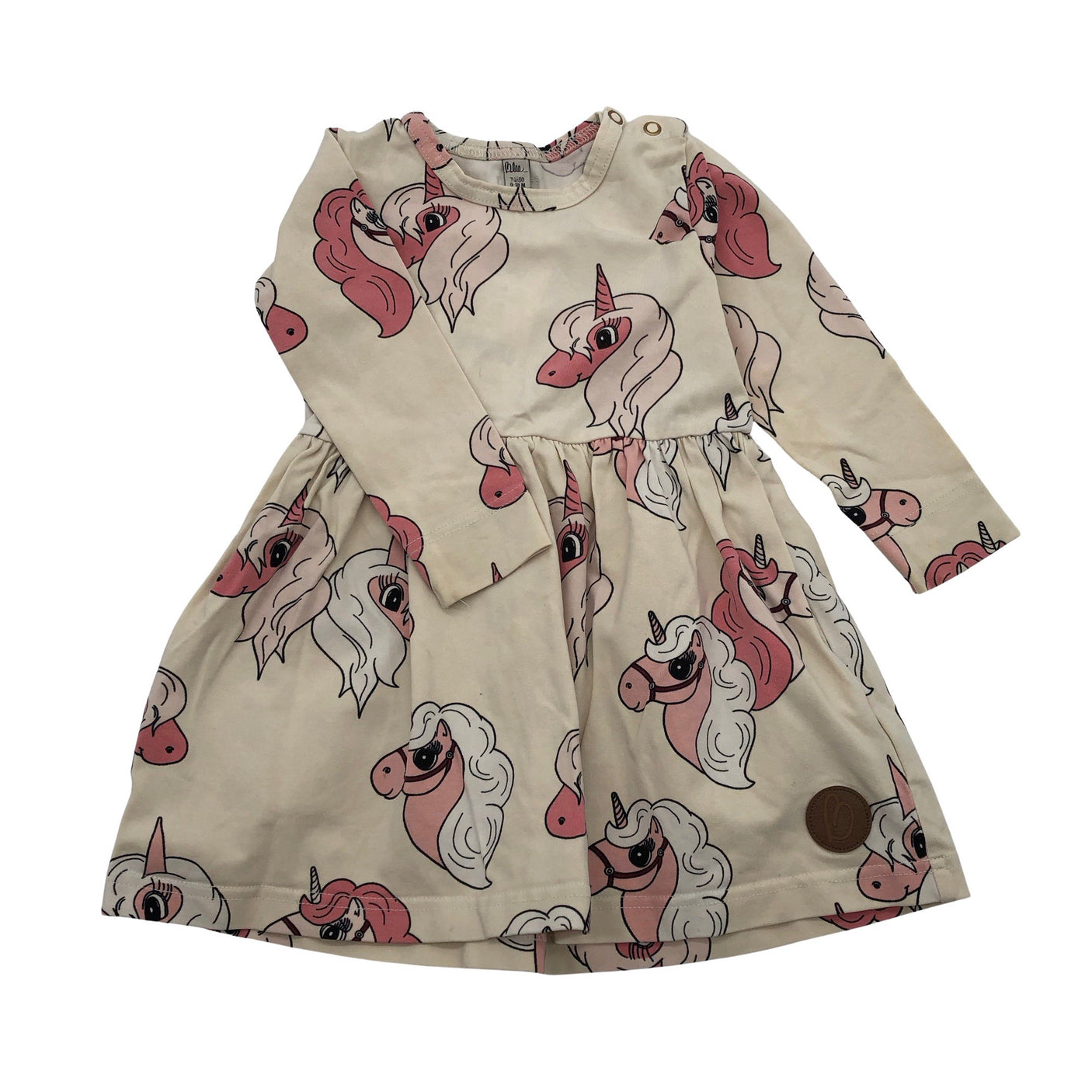 Unisex Blaa - Tricot dress, size 74 - 80 - Natural white (1)