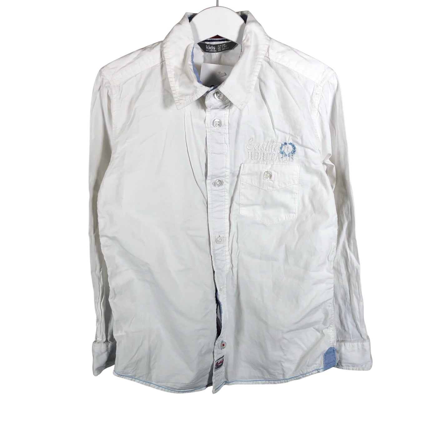 Unisex Lindex - Collared shirt, size 122 - 128 - White (1)