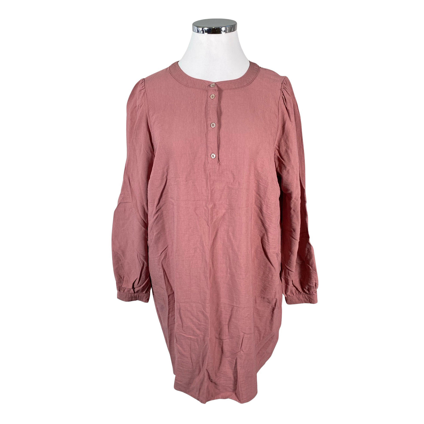 Unisex Zizzi - Schiffon tunic, size 46 - Light pink (1)