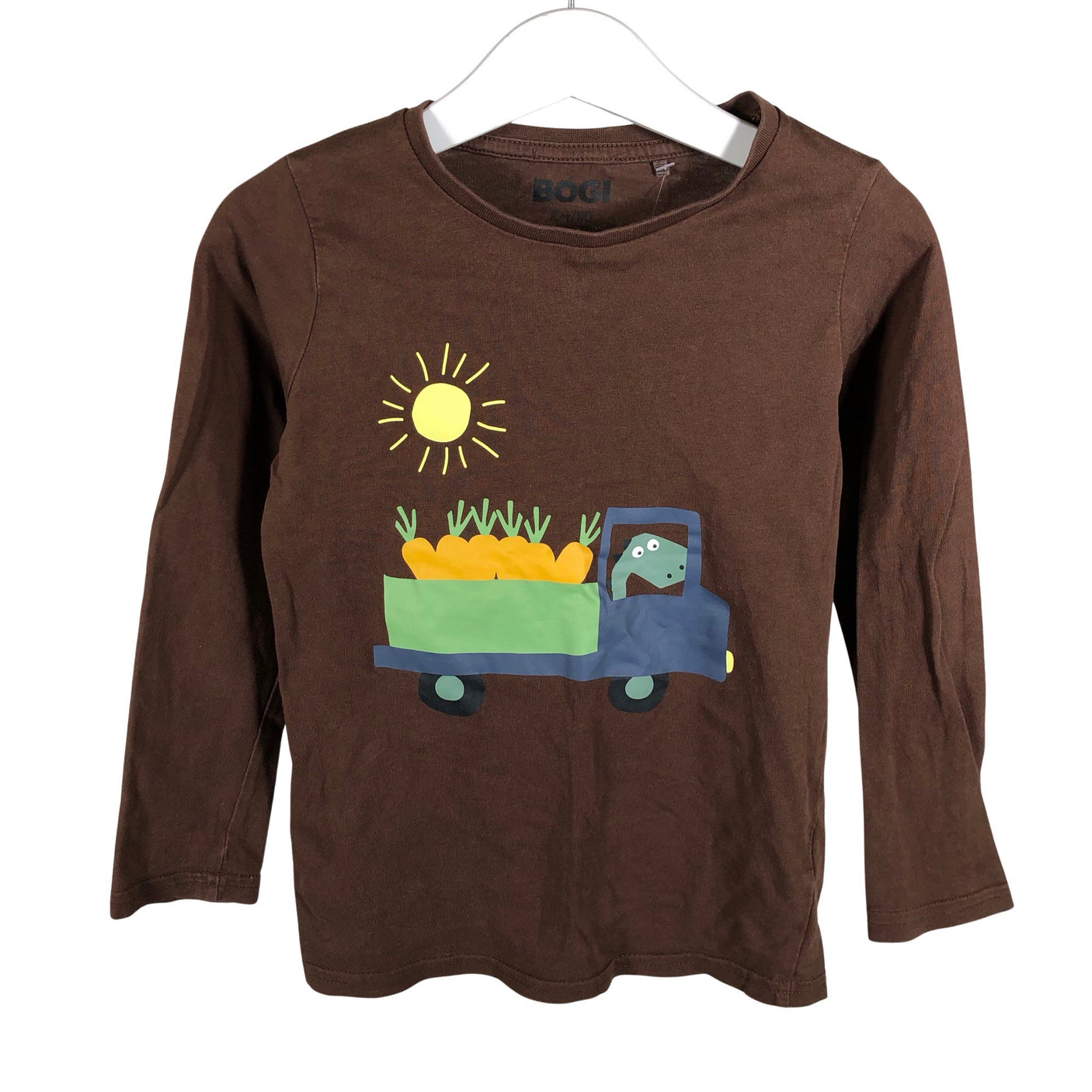 Unisex Bogi - Tricot shirt, size 104 - 110 - Brown (1)