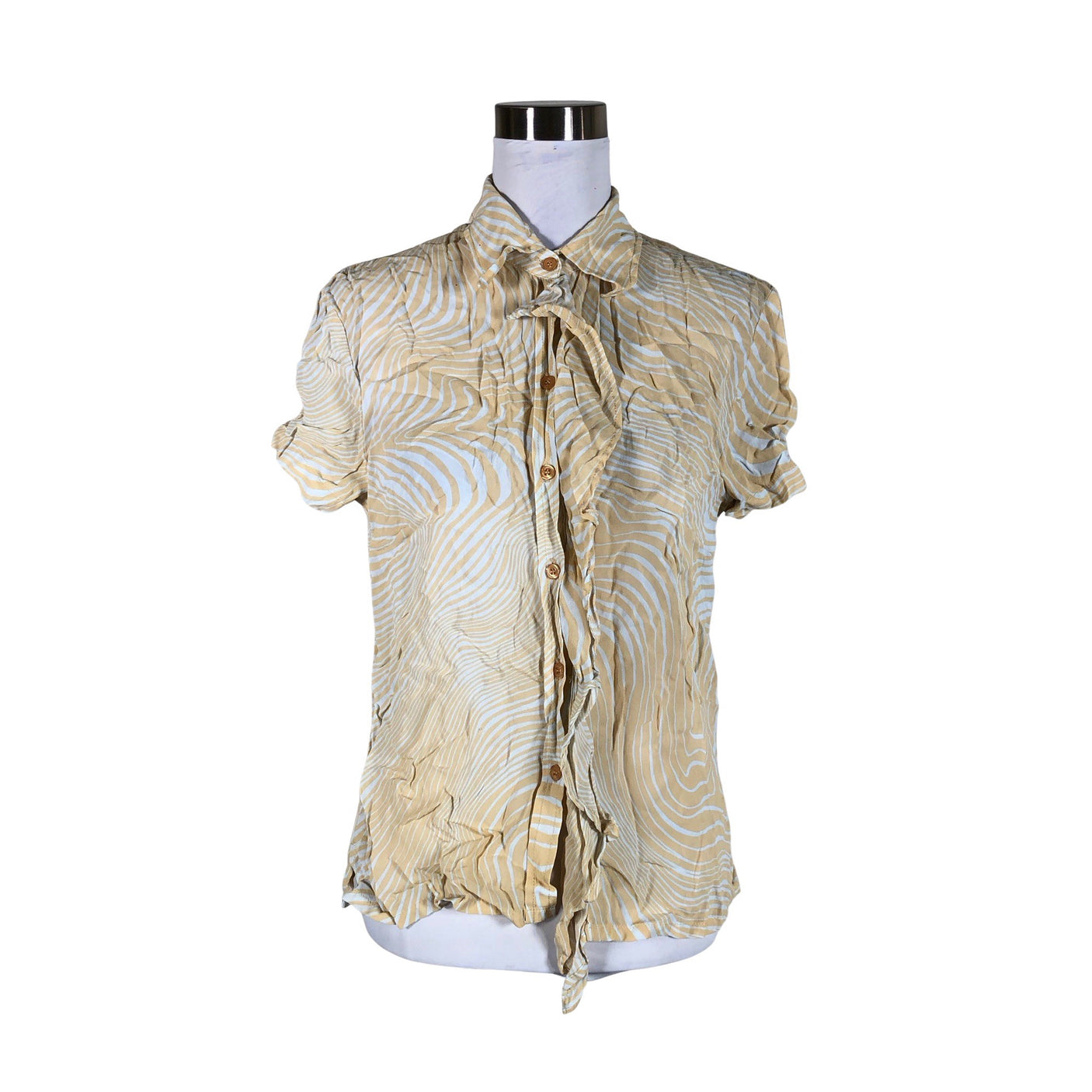 Unisex Bandolera - Short-sleeved blouse, size 40 - Beige (1)
