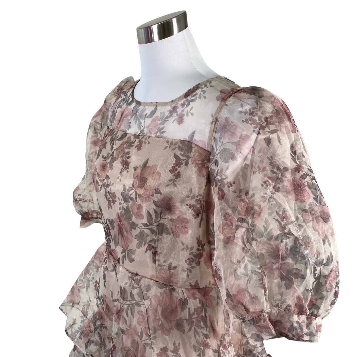 Unisex Newbie - Schiffon dress, size 38 - Gray (2)
