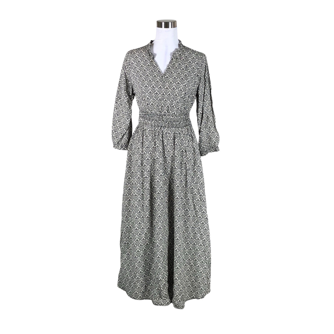 Unisex Culture - Schiffon dress, size 36 - Beige (1)