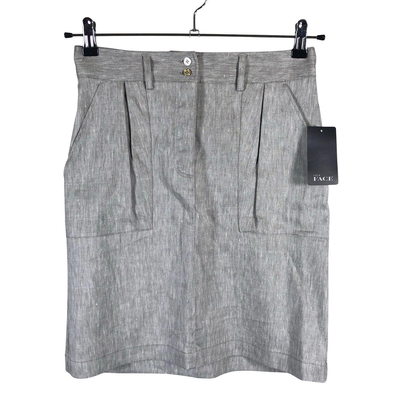 Unisex Your Face - Pencil skirt, size 34 - Gray (1)