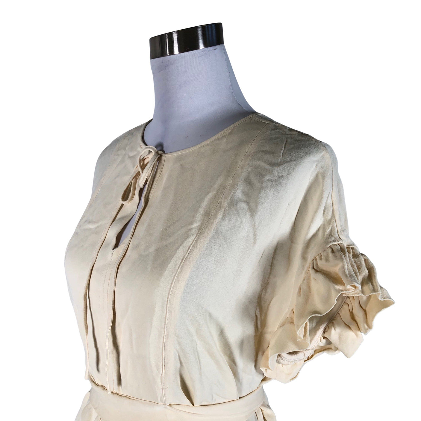Unisex by Malene Birger - Short-sleeved blouse, size 38 - Beige (3)