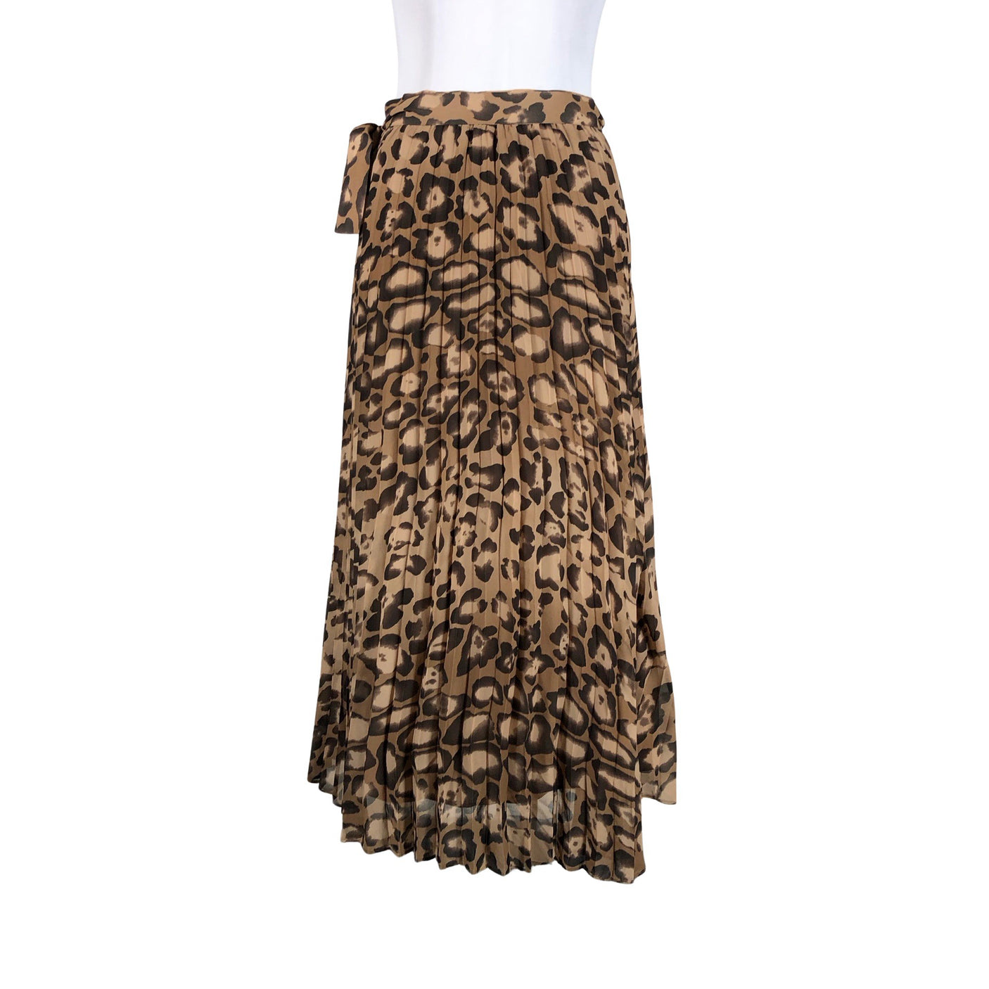 Unisex Massimo Dutti - Pleated skirt, size 40 - Brown (2)
