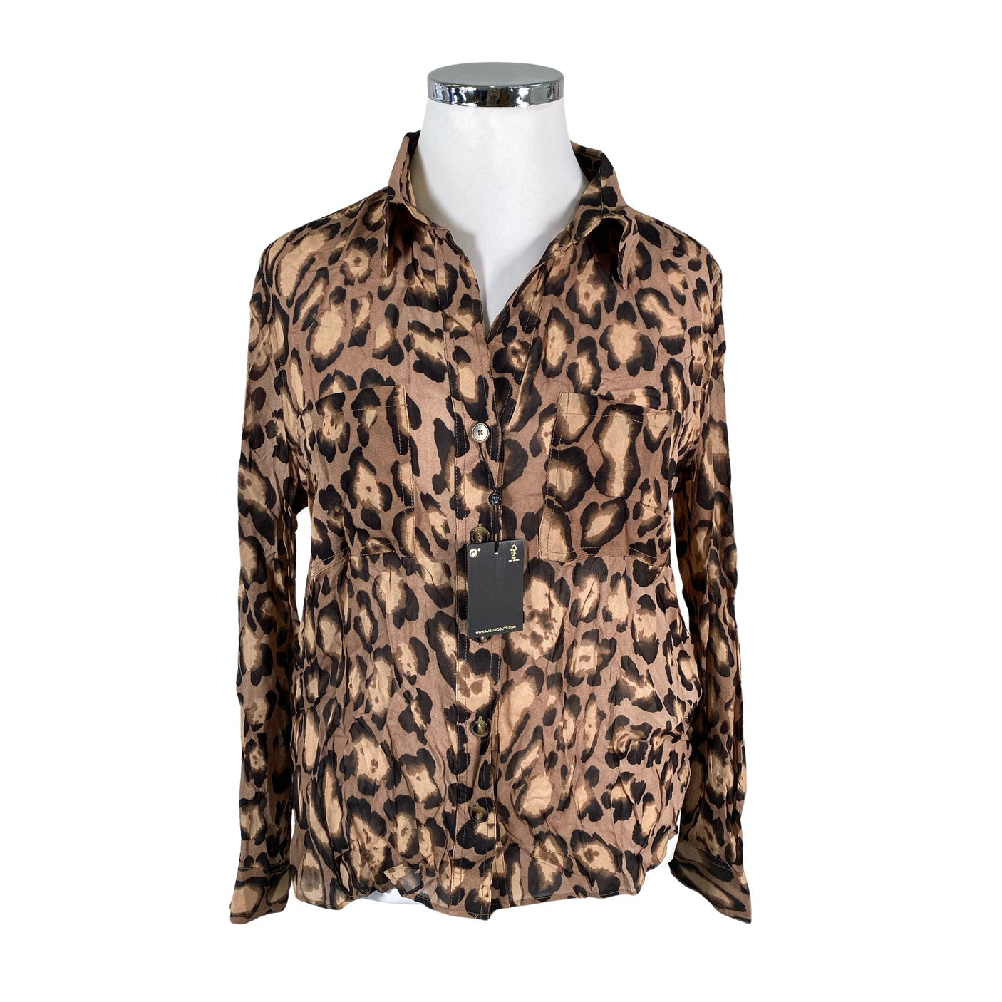 Unisex Massimo Dutti - Blouse, size 44 - Brown (1)