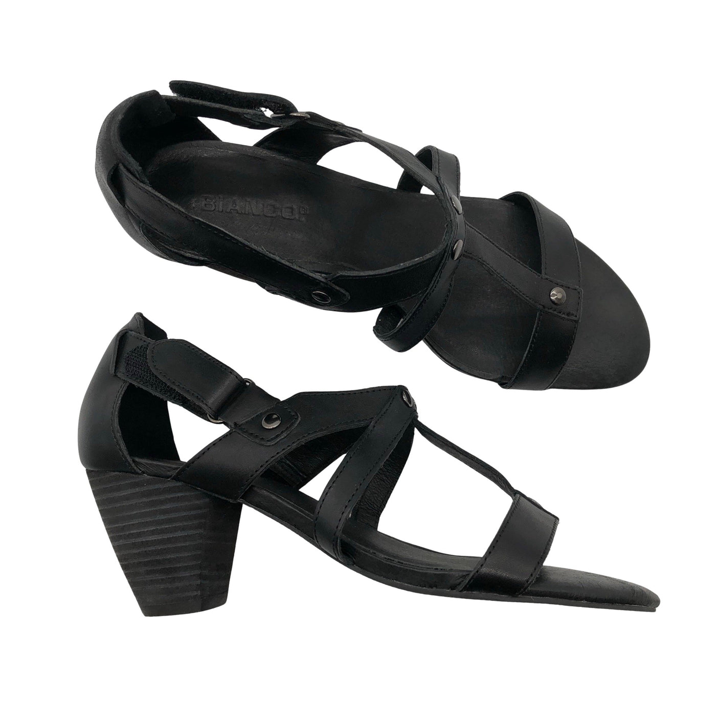 Unisex Bianco - Heeled sandals, size 39 - Black (1)