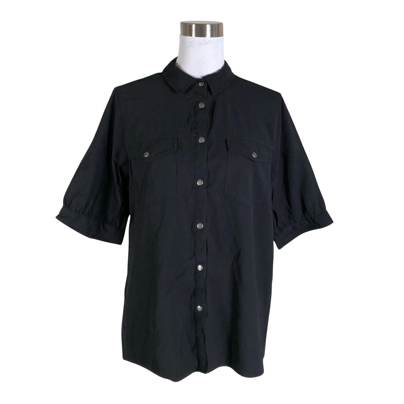 Unisex Soyaconcept - Short-sleeved blouse, size 40 - Black (1)