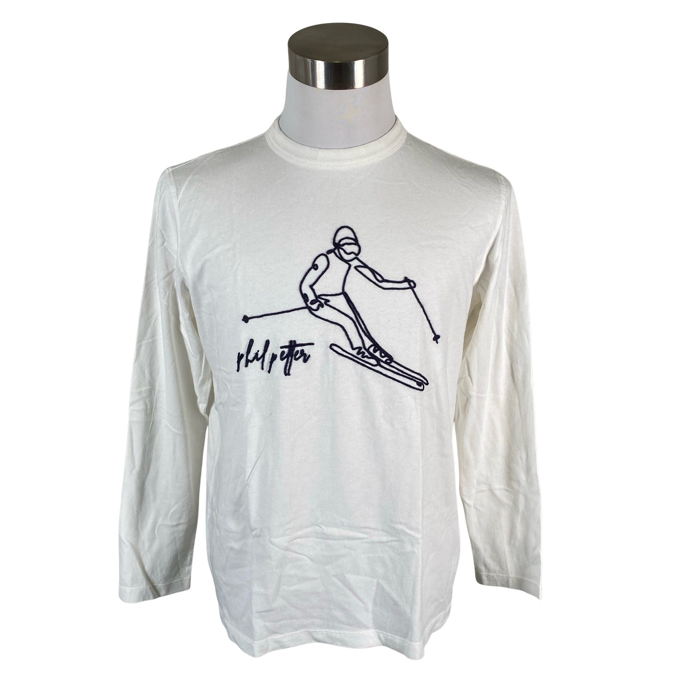 Unisex Phil Petter - Tricot shirt, size M - White (1)