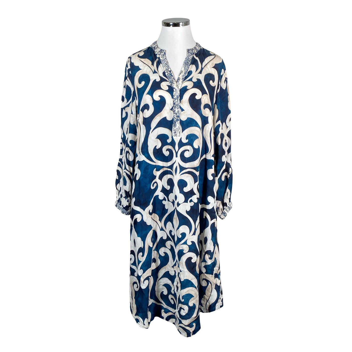 Unisex Gustav - Schiffon dress, size 42 - Blue (1)