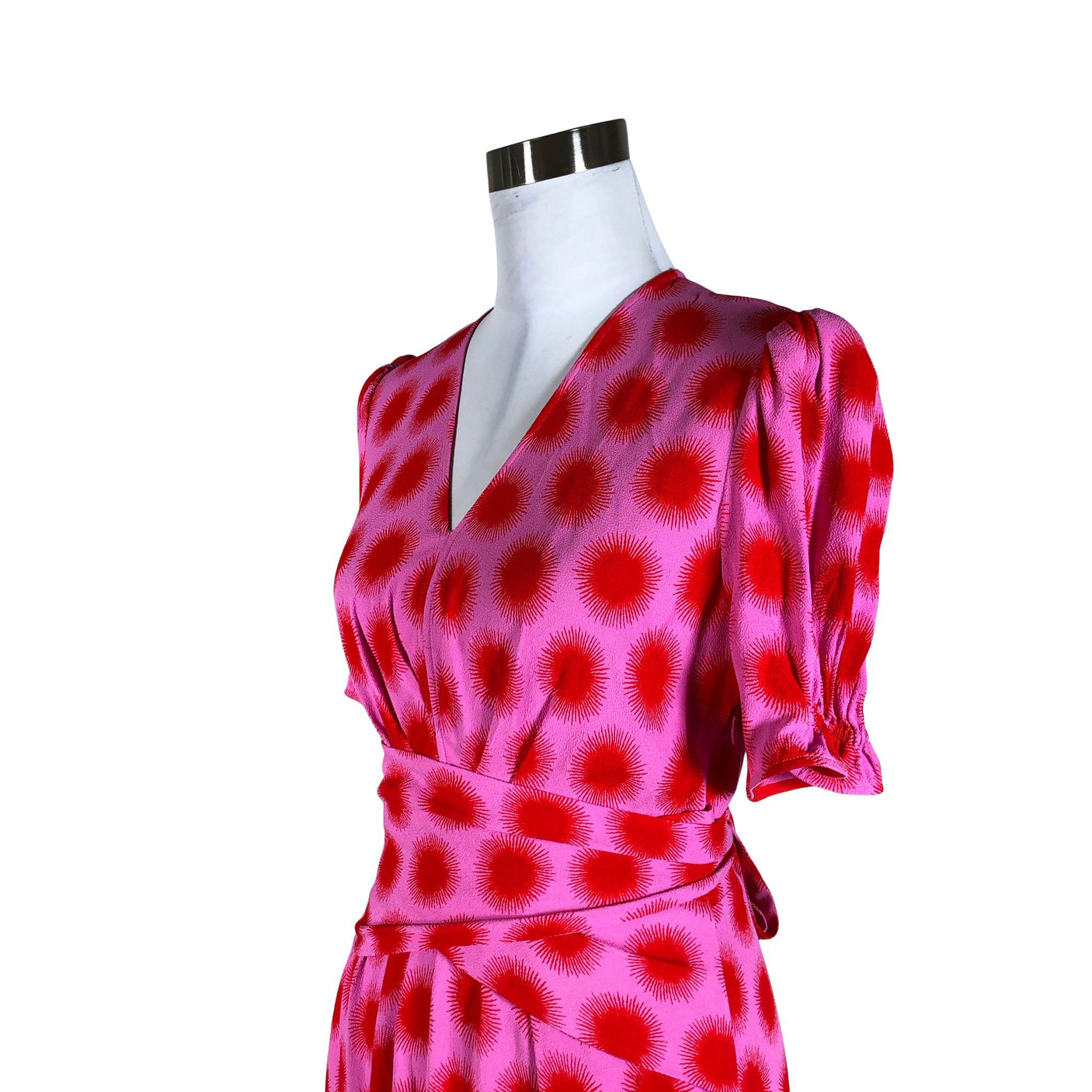 Unisex Diane von Furstenberg - Schiffon dress, size 38 - Pink (3)