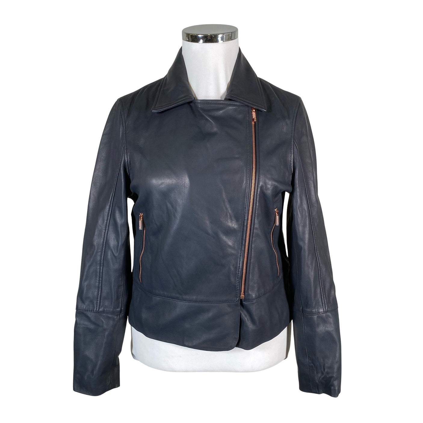 Unisex Ted Baker - Leather jacket, size 44 - Gray (3)