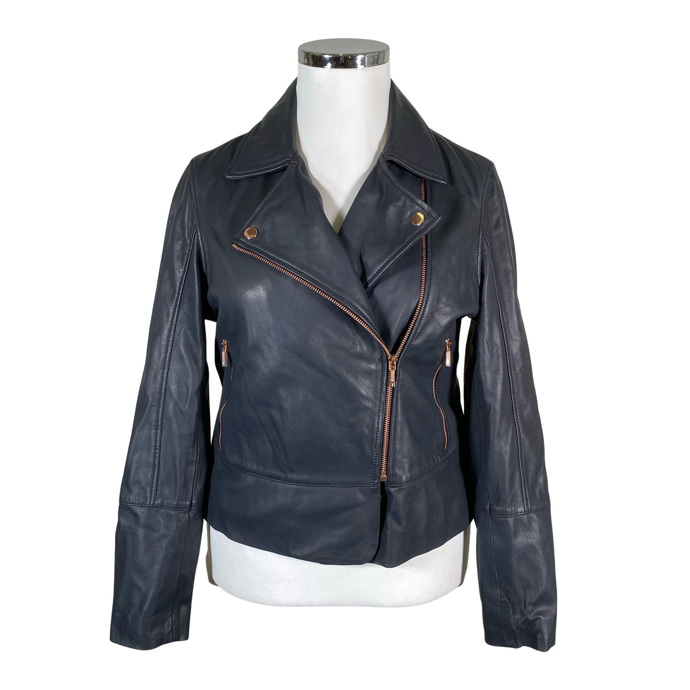 Unisex Ted Baker - Leather jacket, size 44 - Gray (1)