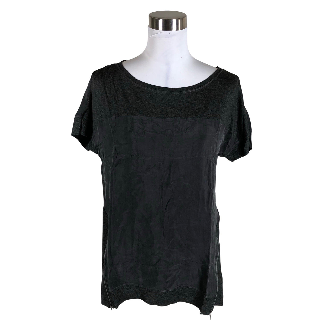 Unisex s.Oliver - Short-sleeved blouse, size 40 - Gray (1)